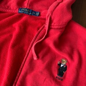 Teddy Bear Polo RL Zip-Up Hoodie